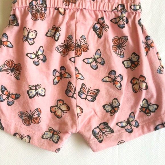 joe fresh butterfly flounced sleeve summer romper playsuit 3-6 months baby girl - Picture 7 of 7